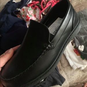 Boy uniform black dress shoes